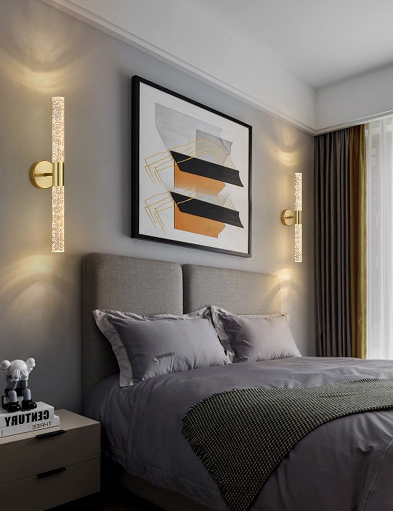 Modern Golden Wall Lamp in Minimalistic Style for Bedroom, Corridor