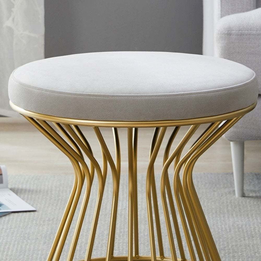 Modern Luxury Fabric Household Pouf