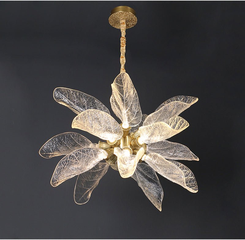 Irsina | Creative LED Chandelier in the Shape of Leaf for Living Room, Kitchen