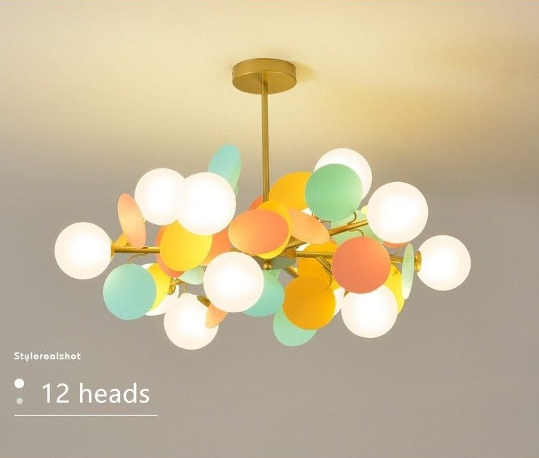 Multicolor Tree Frosted Glass Pendant Light