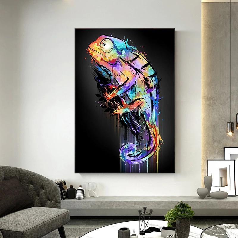 Vibrant Chameleon Canvas Print