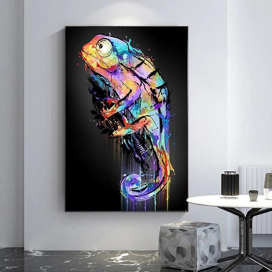 Vibrant Chameleon Canvas Print