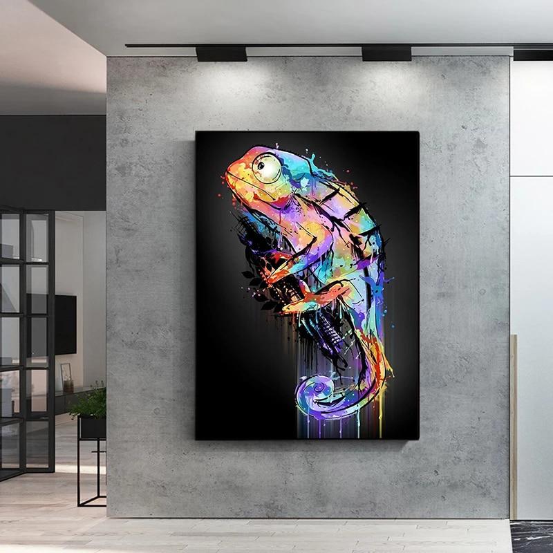 Vibrant Chameleon Canvas Print