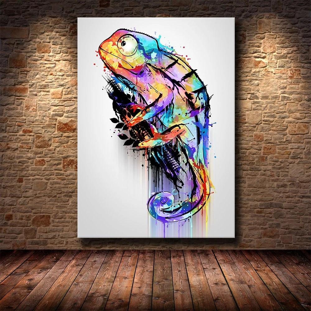 Vibrant Chameleon Canvas Print