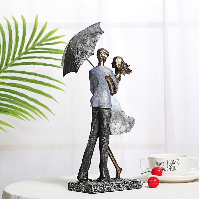 Lovers Artisan-Made Lovers Umbrella Statue