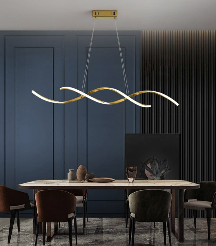 Modern Helical Pendant Light