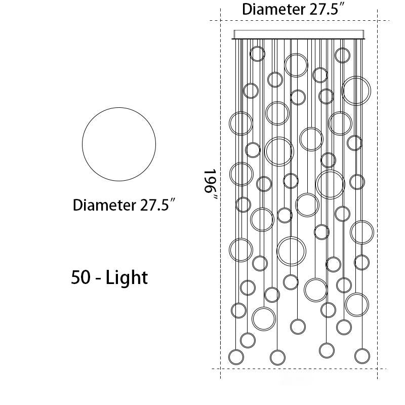 Asymmetrical LED Chandelier