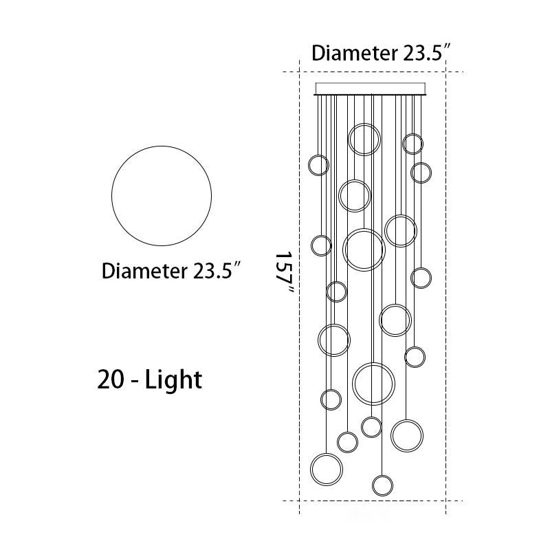 Asymmetrical LED Chandelier