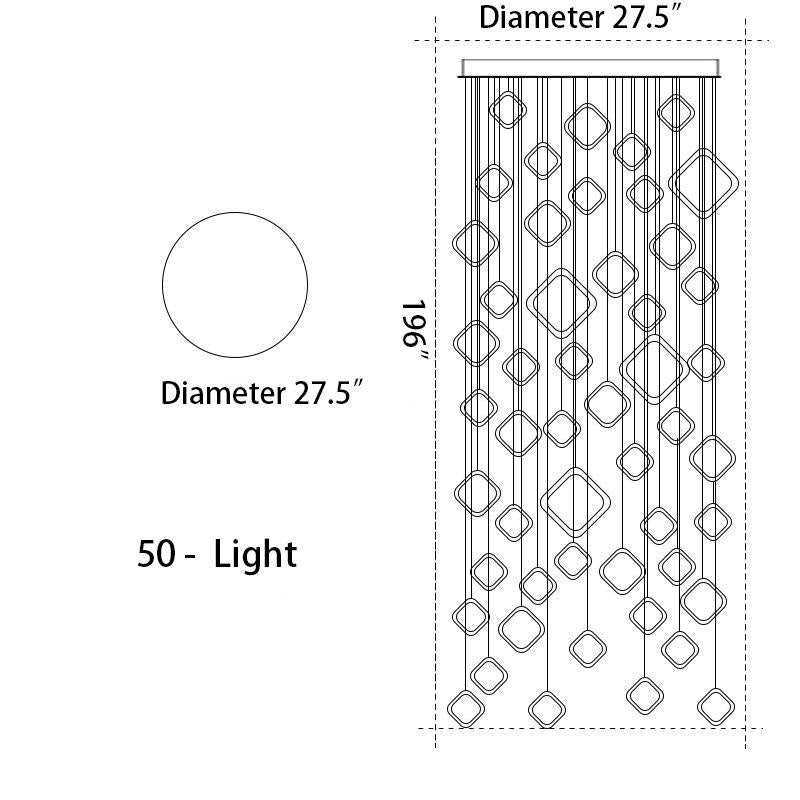 Asymmetrical LED Chandelier