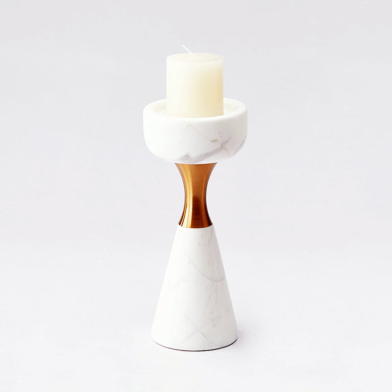 Modern White Marble Candle Holder