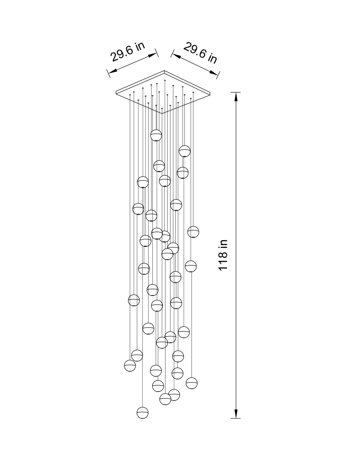 Auroraeshop Meteors Crystal Chandelier Lighting