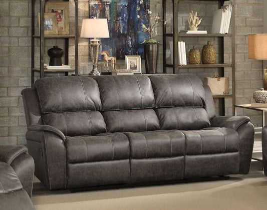 Barnaby Sofa in Gray Polished Microfiber