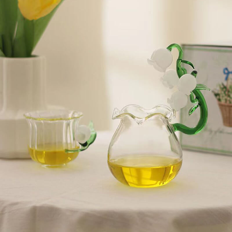 Bell Orchid Glass Kettle Set