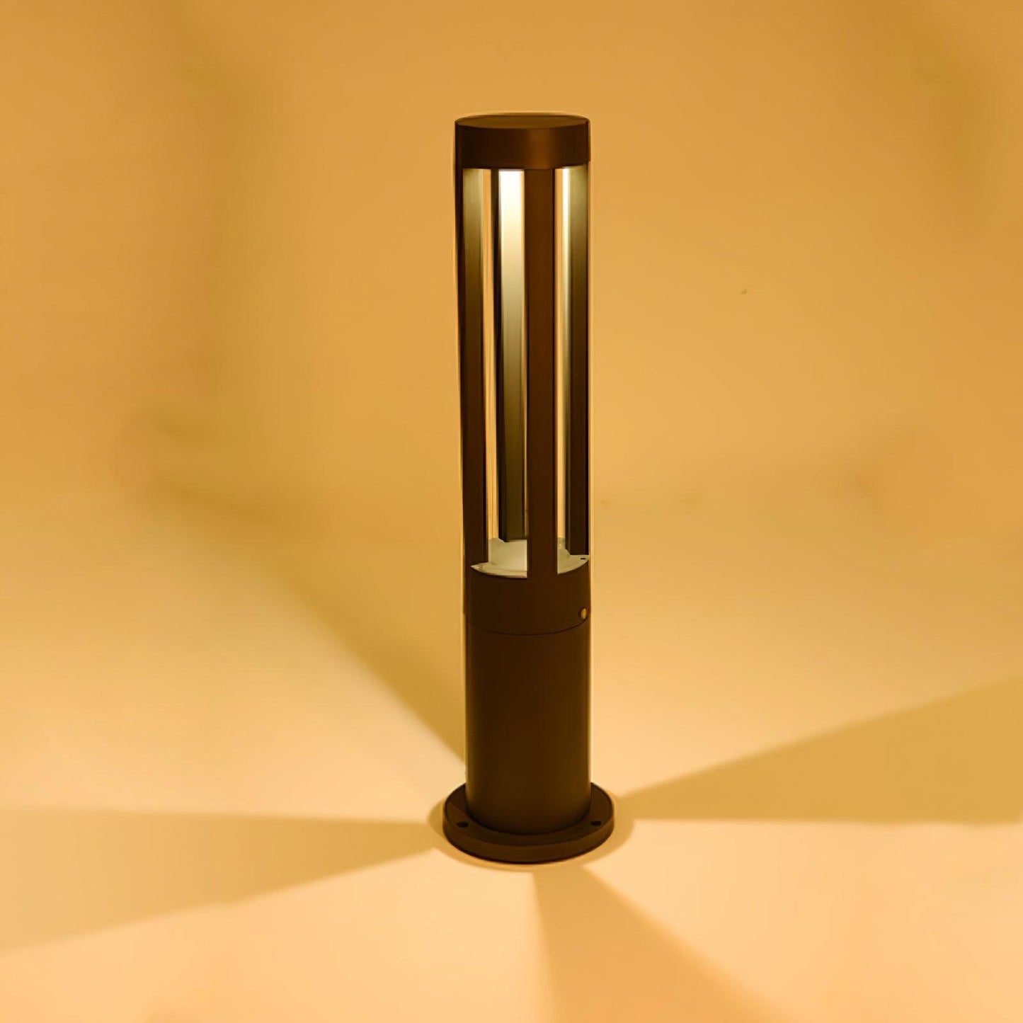 Black Cylindrical Garden Outdoor Light