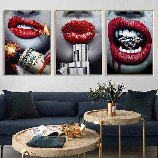 Bold Lip Canvas Print