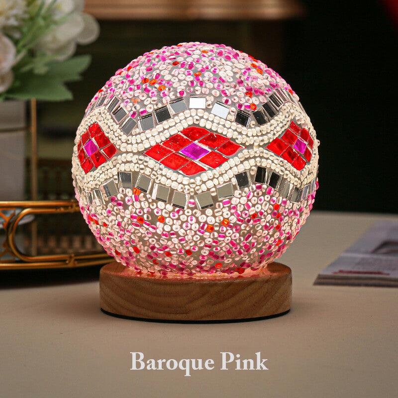 Bohemian Style Creative Rechargeable Glass Table Lamp