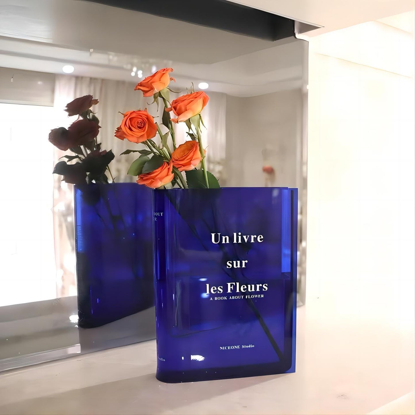 Transparent Book Style Flower Vase