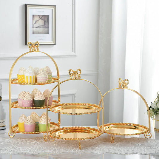 Bowknot Beaded Dessert Stand