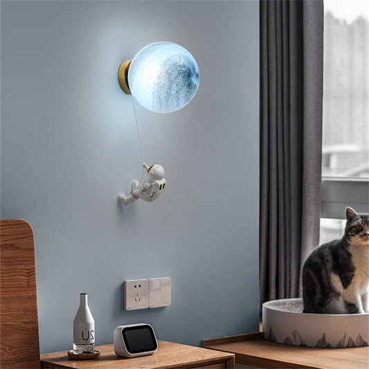 Astronaut Climbing Moon Wall Lamp