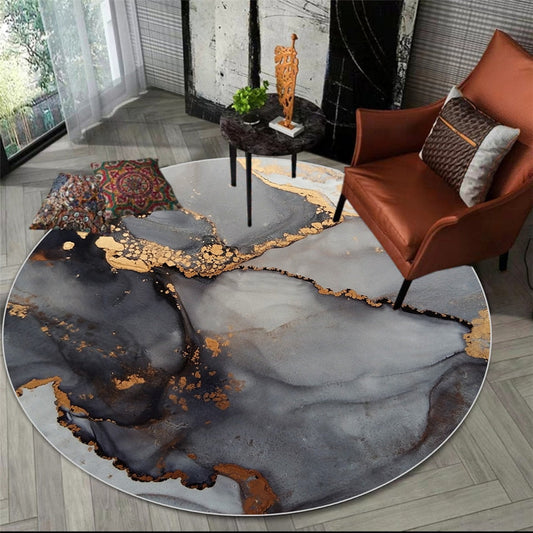 Marble Round Area Rug