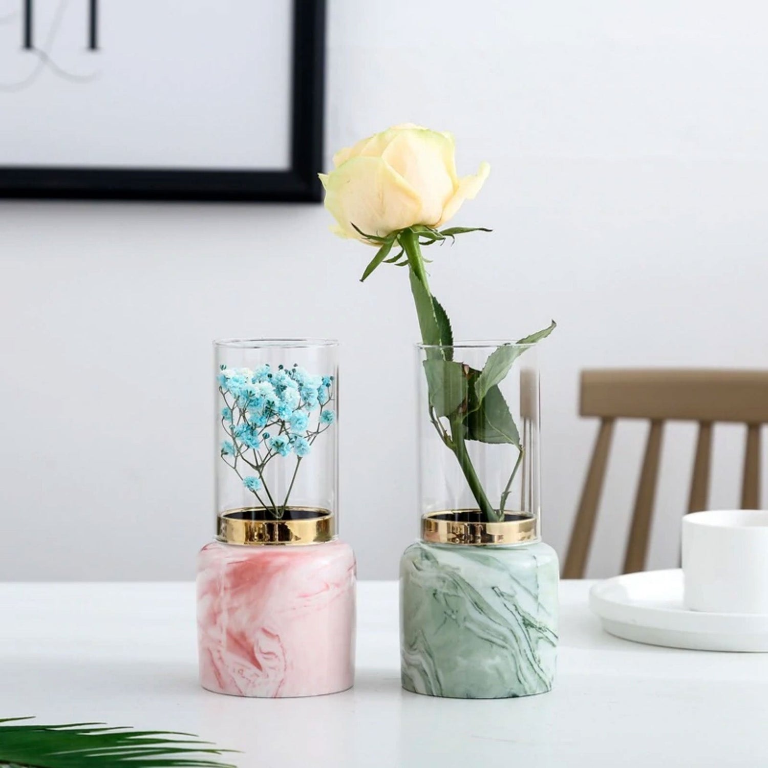 Colorful Marble Vase - Nordic Side - 