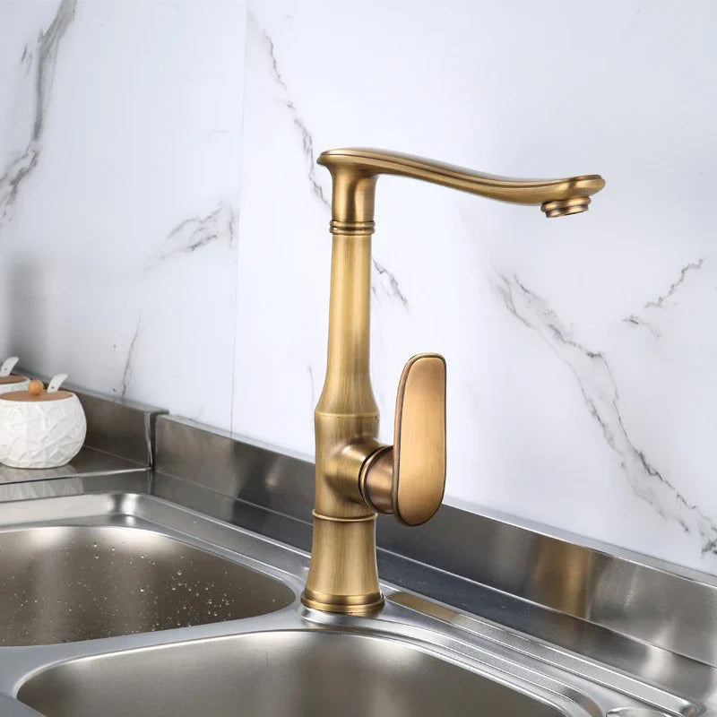 Aries - Retro Brass Kitchen Faucet