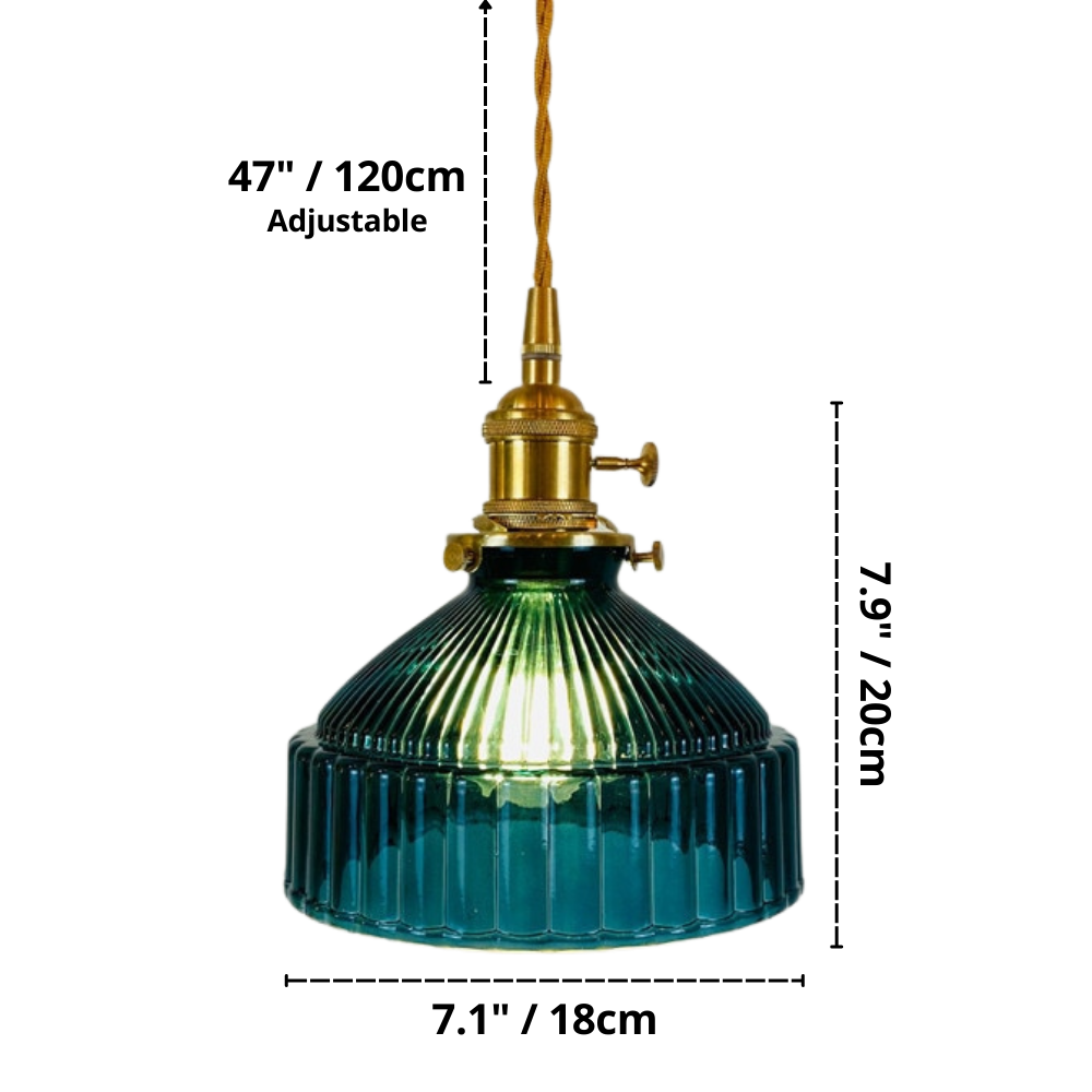 Monroe - Rustic Colorful Glass Pendant Lights