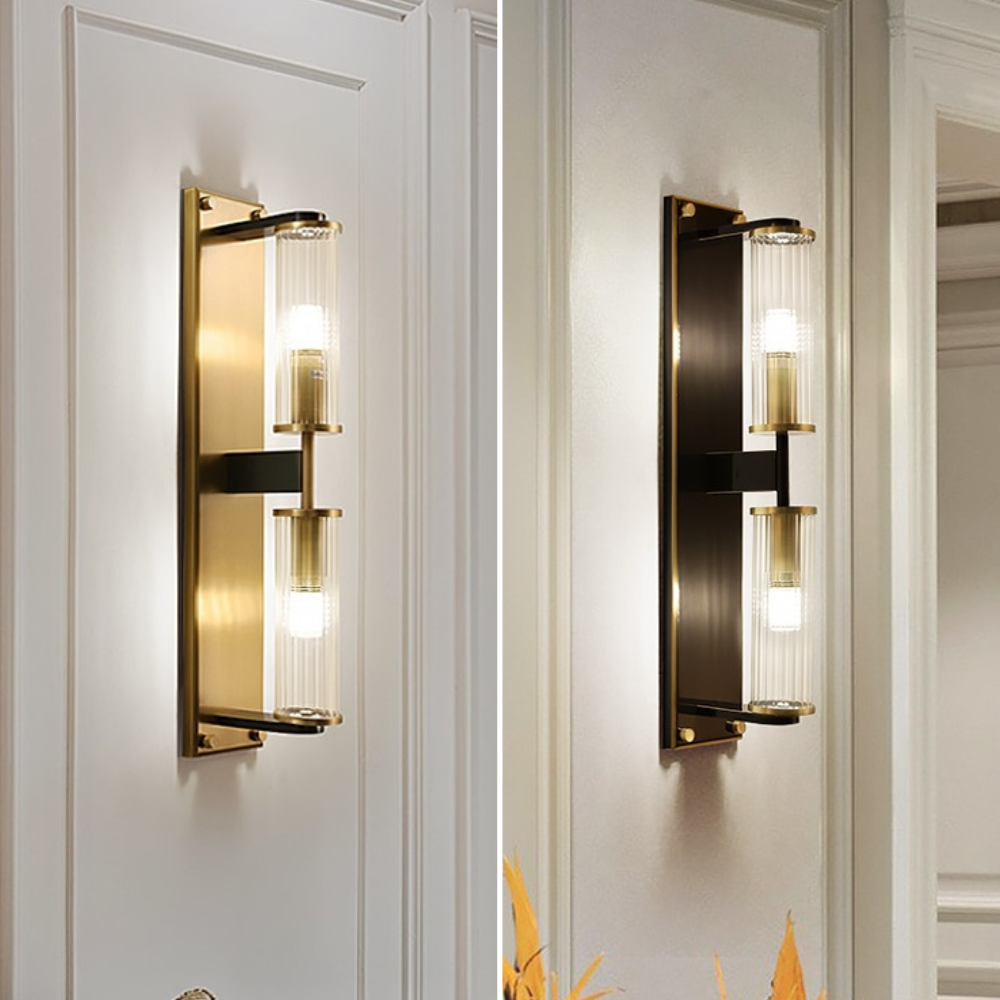 Tereza - Copper & Glass Column Wall Sconce