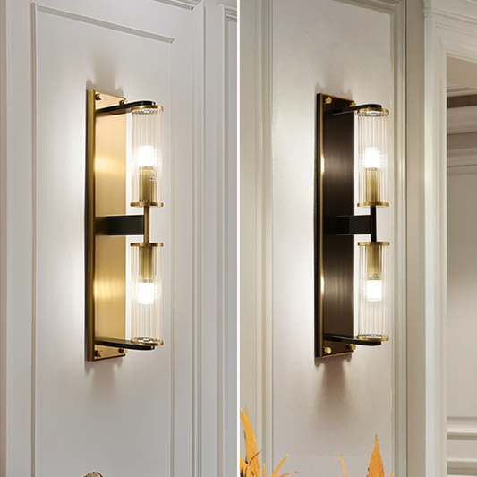 Tereza - Copper & Glass Column Wall Sconce