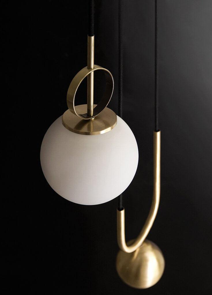 Cradle Brass mid century pulley pendant light - Nordic Side - architecture, arcitecture, art, artichture, artist, artlighting, bathroom vanity, contemporaryart, Cradle Brass mid century pulle