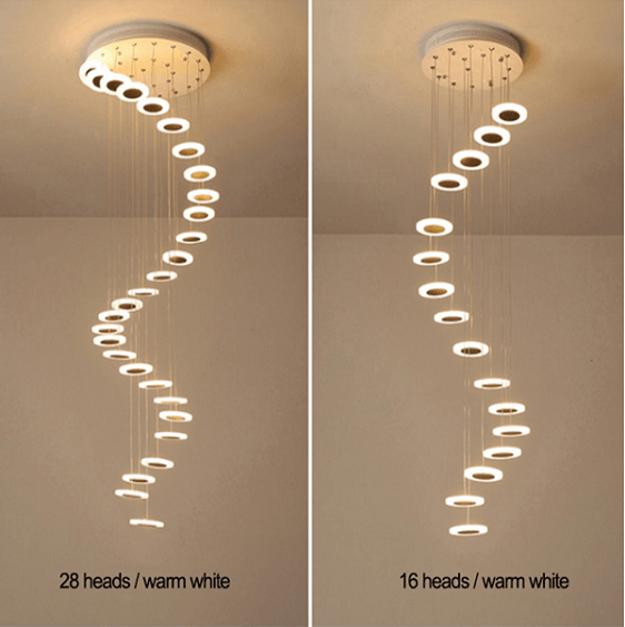 Dianna Wavedrop Staircase Chandelier - Nordic Side - architecture, arcitecture, art, artichture, artist, bathroom vanity, contemporaryart, decor, decoration, design, designer, designinspirati