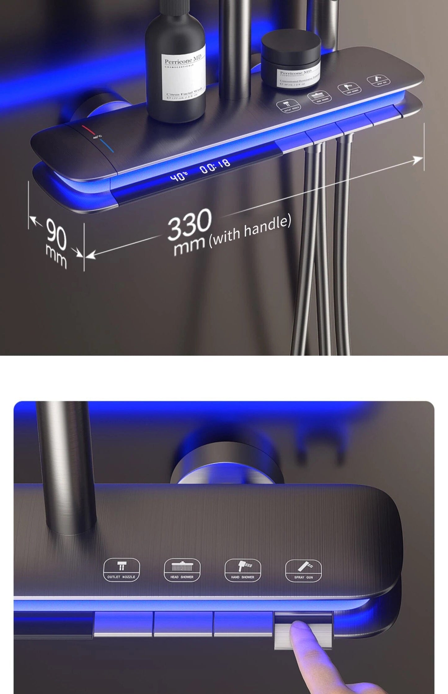 NYRA UFO Keys Digital Shower unit