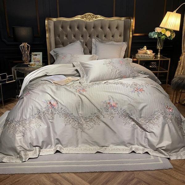 Efodia Ultra Egyptian Cotton Premium Embroidery Duvet Cover Set - Nordic Side - architecture, arcitecture, art, artichture, artist, contemporaryart, crystal chandelier, decor, decoration, des