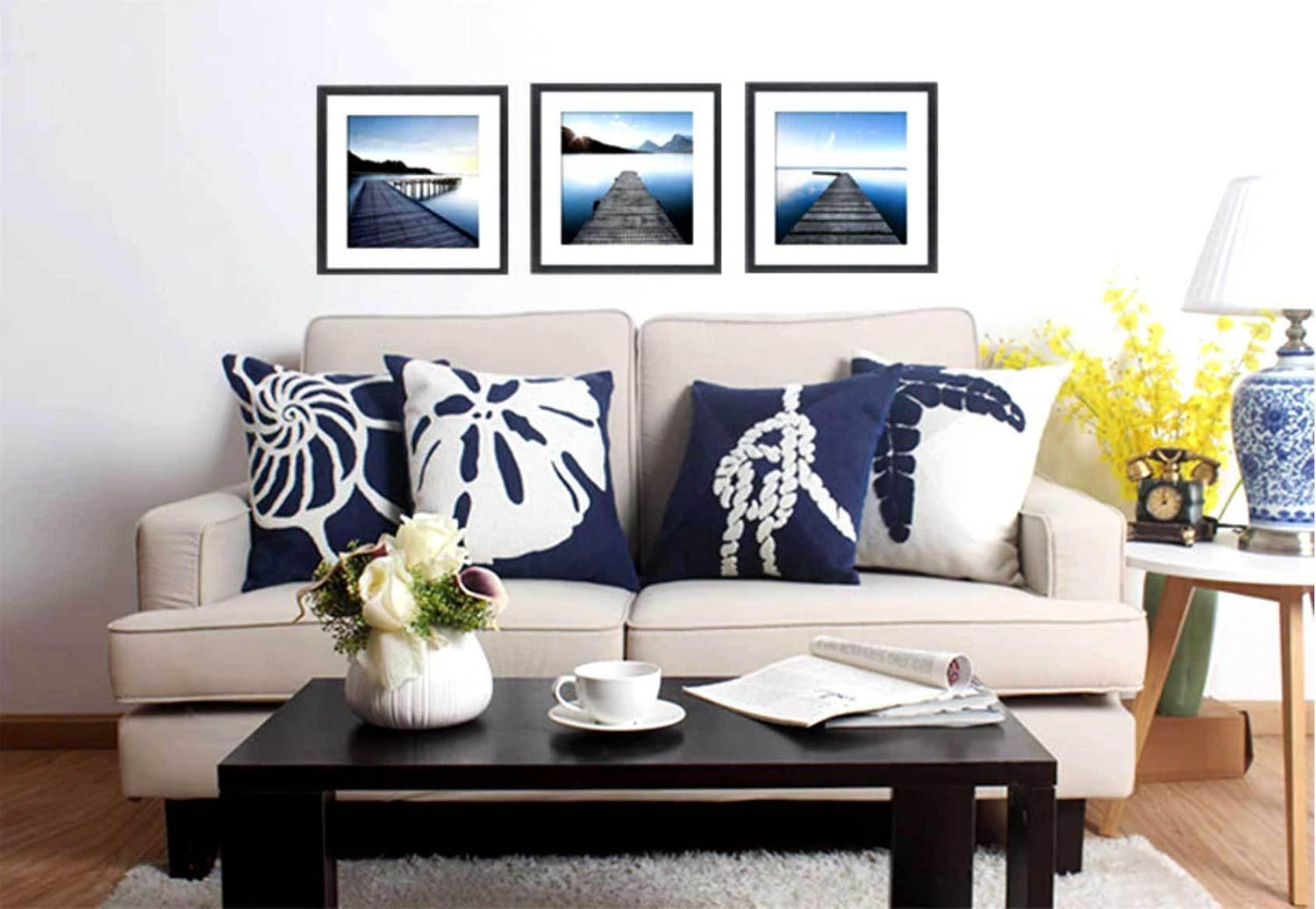 Embroidered Marine Cushions - Nordic Side - 