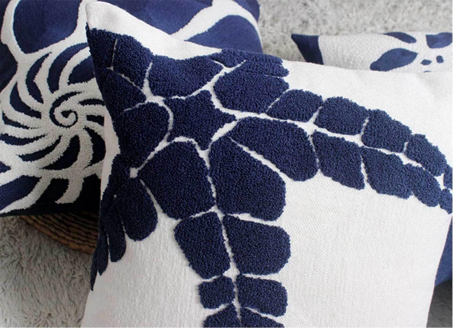 Embroidered Marine Cushions - Nordic Side - 