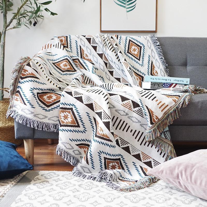 European Geometry Throw Blanket - Nordic Side - 