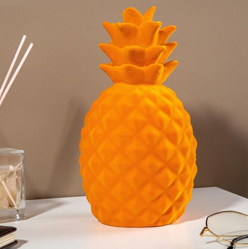 Textured Artisan Pineapple Statue Decor