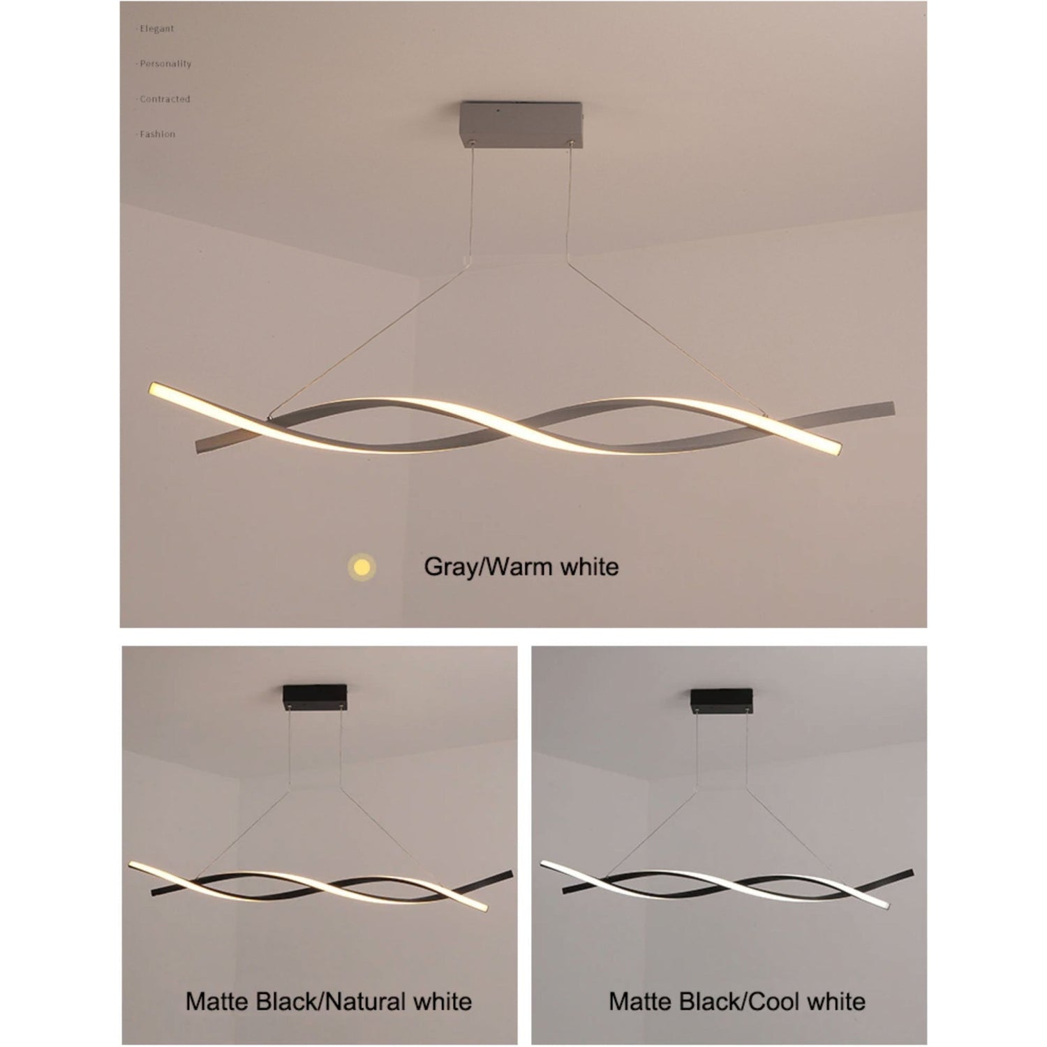 Flowing Ribbon Light - Nordic Side - 