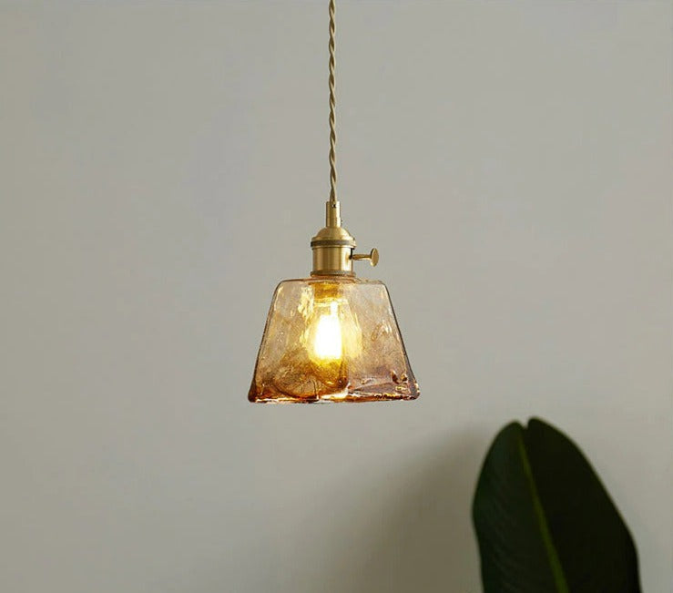 Vintage Hand-Blown Glass Pendant Lights