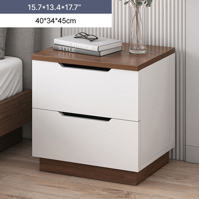 Modern Light Luxury Nightstand made of Wood For Bedroom