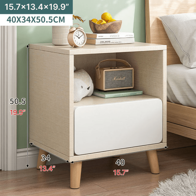 Nordic Wooden Bedside Table