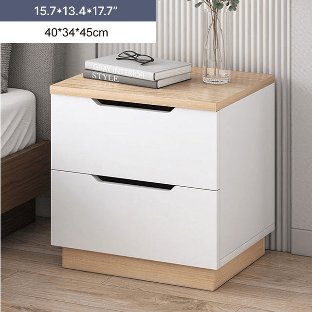 Modern Light Luxury Nightstand made of Wood For Bedroom