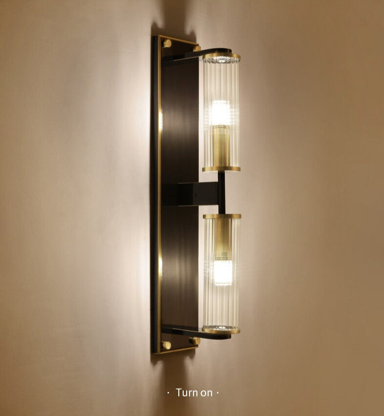 Tereza - Copper & Glass Column Wall Sconce