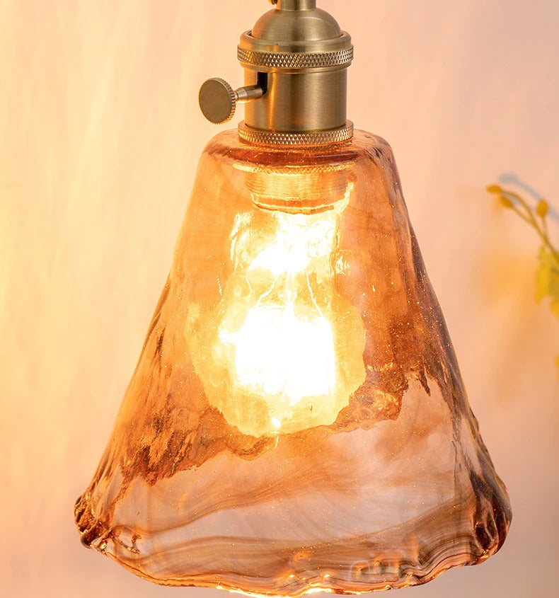 Vintage Hand-Blown Glass Wall Sconces