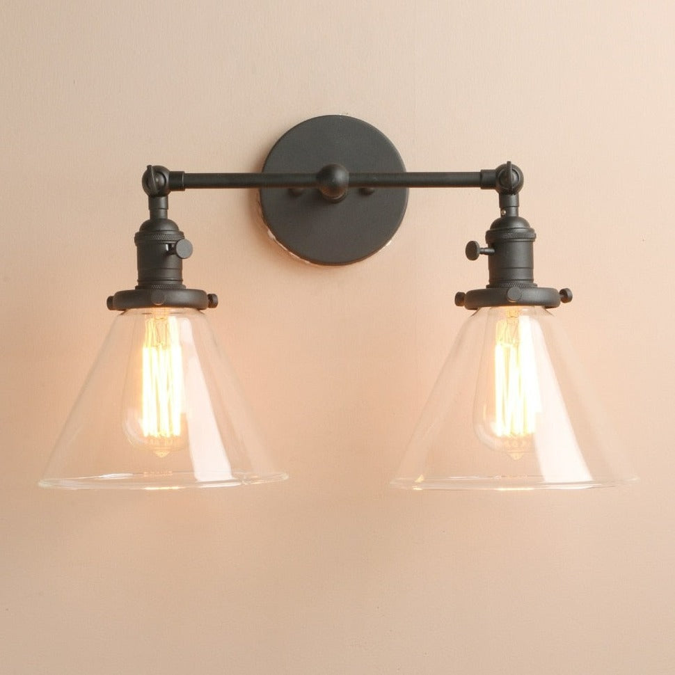 Two-Bulb Franklin Vintage Wall Sconce