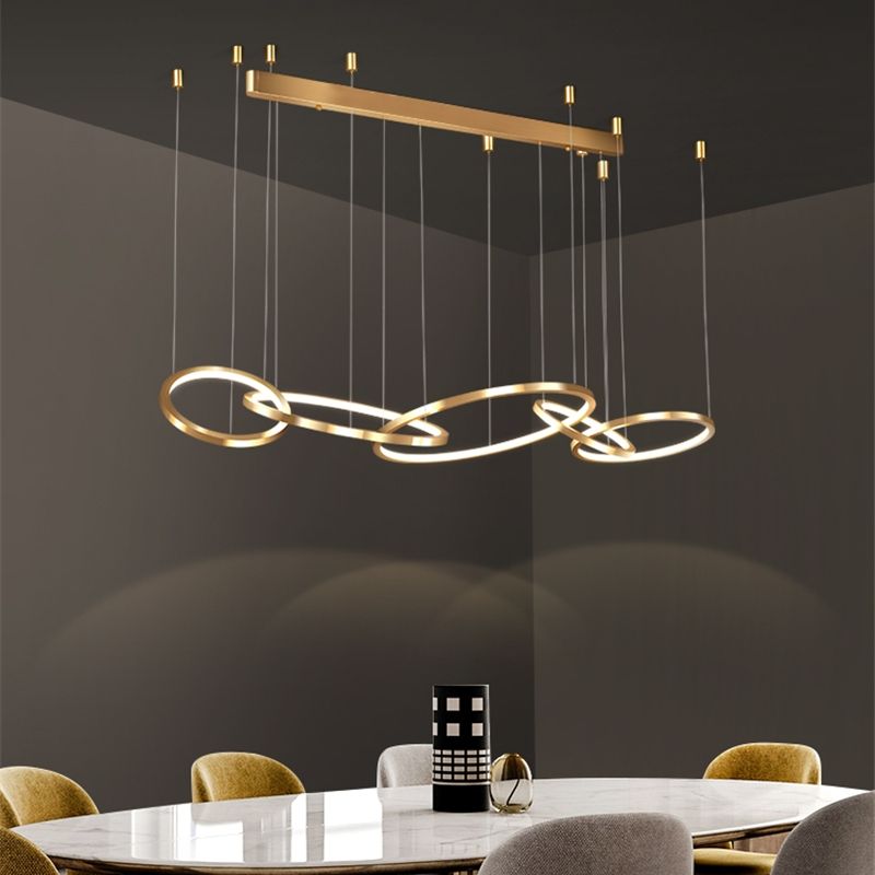 Modern Design Golden Rings Chandelier