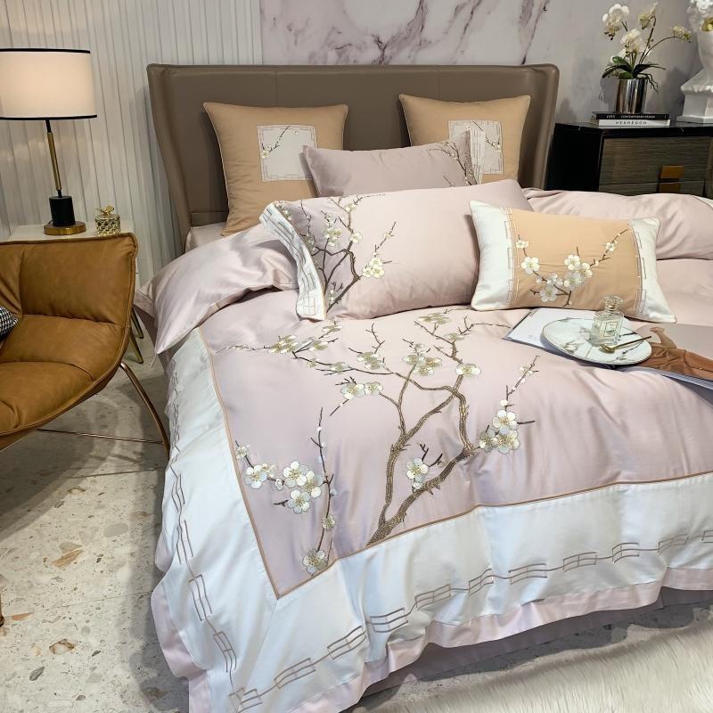 Peach Luxury Egyptian Cotton Duvet Set