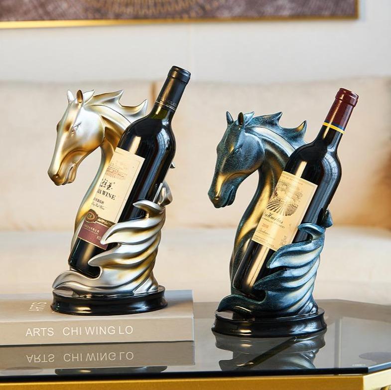 Horse-Shaped Artisan Horse Wine Holder