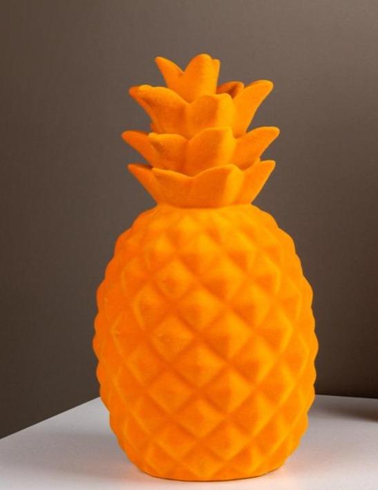 Textured Artisan Pineapple Statue Decor