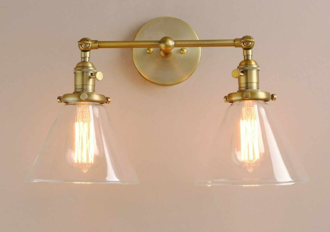 Two-Bulb Franklin Vintage Wall Sconce